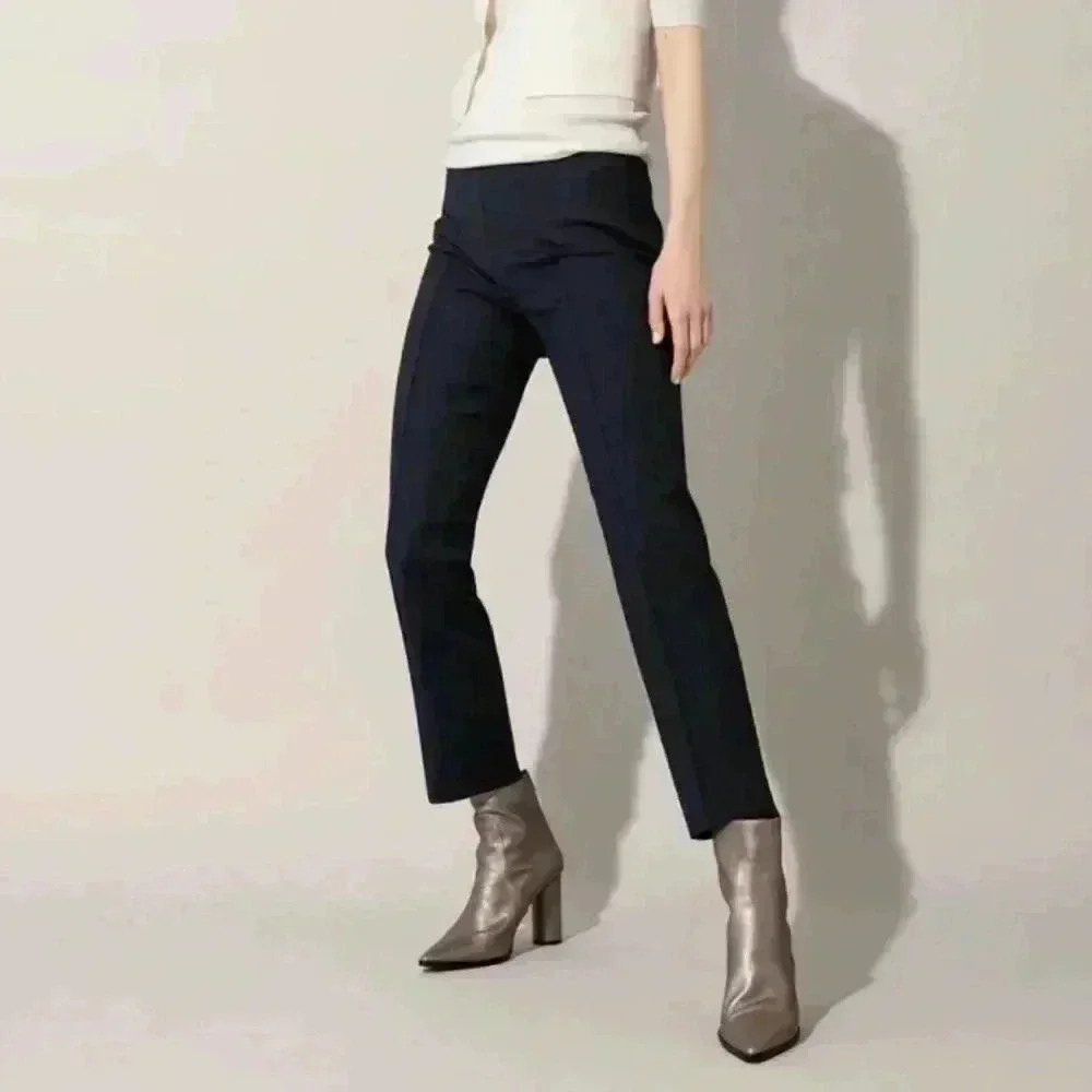 Akris Punto Ankle Pants Black Classy Slim Fit Sz 8
